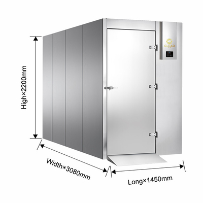 Industrial Chiller / Freezer Cabinets 2700W Daya Peralatan pendingin udara untuk kapasitas 15 baki