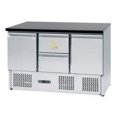 Unit pendingin 3 pintu baja tahan karat 220-240V GN1/3 untuk kisaran suhu 2-8.C