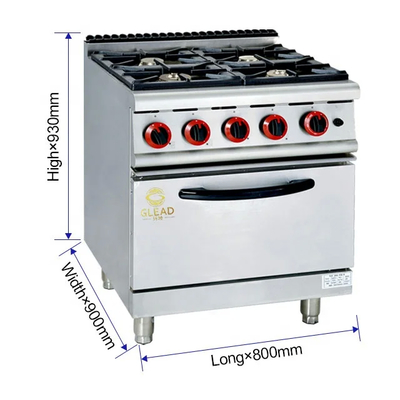 Mesin Komersial Gas Cooking Range untuk Restoran Dapur