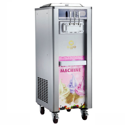 Mesin es krim lunak industri 360-460 cangkir/jam 22-28kg/jam Produksi 220-240VVoltage