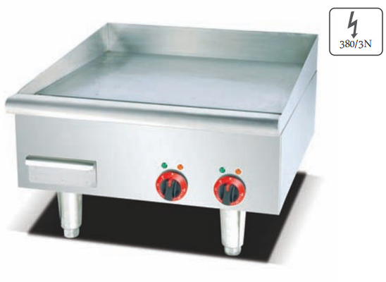 Stainless Steel Silver Griddle Masak berbagai makanan pada 0-100.C dengan 220-240v 50hz Tegangan