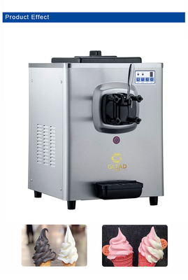 Mesin es krim lunak 6-8kg / jam Produksi 5L Hopper untuk pre-pendingin dan konservasi malam