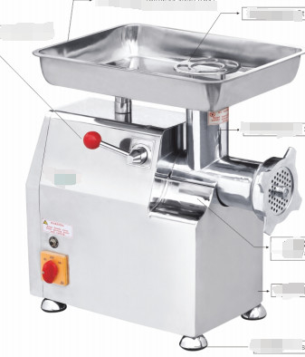 Mesin penggiling daging baja tahan karat listrik 220V dengan motor yang didorong Gear Enhanced
