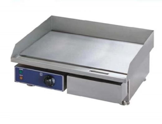 Peralatan Masak Listrik Komersial 0C sampai 100C Griddle Baja Ringan 220-240V 50Hz Tegangan