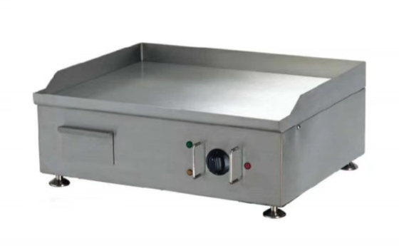 Peralatan Masak Listrik Komersial 0C sampai 100C Griddle Baja Ringan 220-240V 50Hz Tegangan