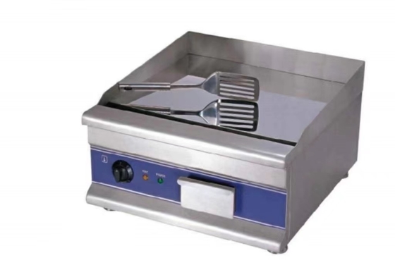 Perak Electric Restaurant Griddle Grill stainless steel dengan kontrol suhu yang tepat