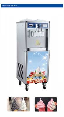 Mesin es krim komersial dengan pre-pendingin 20-25kg/jam Produksi R22/R404A refrigerant