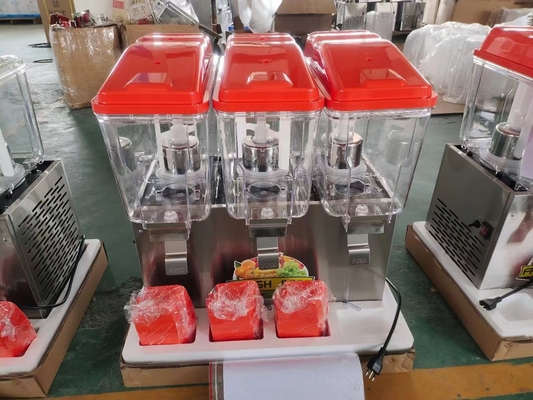 Peralatan pendingin dispenser jus hitam 48L dengan daya 330W dan R134a refrigerant