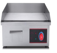 Restoran Griddle Listrik 0-100.C Perak peralatan masak stainless steel
