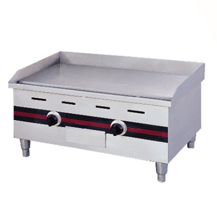 Silver Gas Griddle dengan Tekanan Gas 2800Pa Memasak Berbagai Makanan pada 0-100.C
