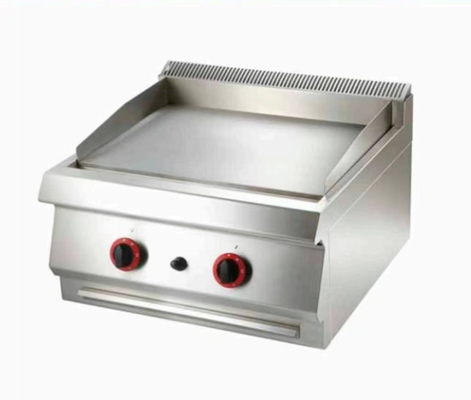 Silver Gas Griddle dengan Tekanan Gas 2800Pa Memasak Berbagai Makanan pada 0-100.C