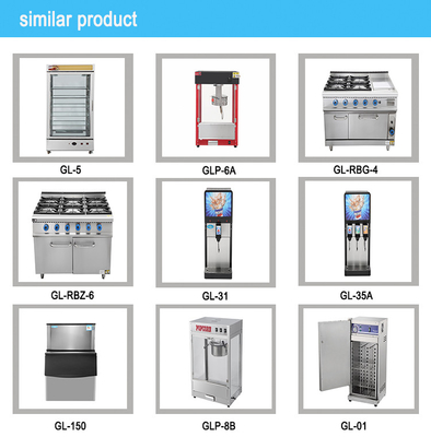 Gas 6 Burner Range Kompor Dengan Oven SS304 untuk Komersial Hotel Masak