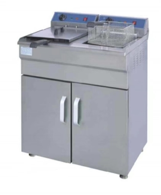 Mesin goreng baja tahan karat listrik 220-240V 0-300°C Suhu untuk memasak restoran
