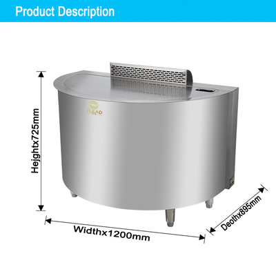 Stainless Steel Jepang Teppanyaki Gas Arc Griddle untuk Hotel