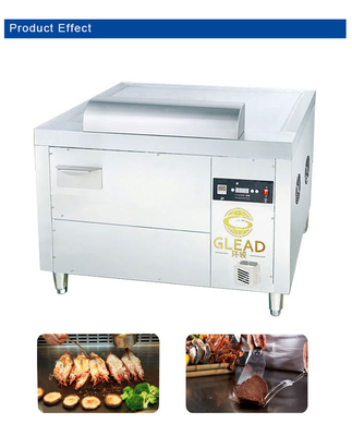 Japan Gas Arc Teppanyaki SS304 Peralatan hotel komersial dengan LPG/gas alam 130KG N.W.