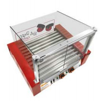 7 Roller Dual Kontrol Suhu Sosis Grilling Mesin untuk Hot Dogs 240V/50HZ Hot Dog Grill