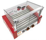 Mesin Pengolahan Buah dan Sayuran Lanjutan dengan Ukuran 660*490*540mm dan 9 Roller Hot Dog Grill