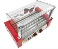 Mesin Pengolahan Buah dan Sayuran Lanjutan dengan Ukuran 660*490*540mm dan 9 Roller Hot Dog Grill