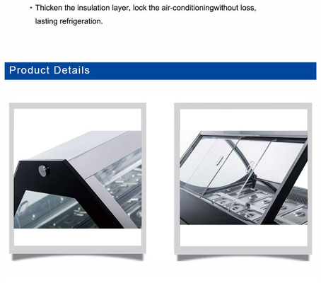 Top- Fan Cooling R404a Mesin Es Krim Hotel Komersial dengan Suhu -18~-22°C