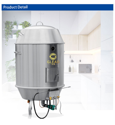 Tungku bebek panggang 12KW dengan tahan suhu stainless steel lapisan ganda