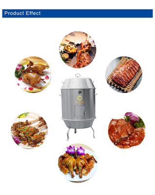 Mesin oven bebek panggang gas stainless steel karbon dengan daya 12KW
