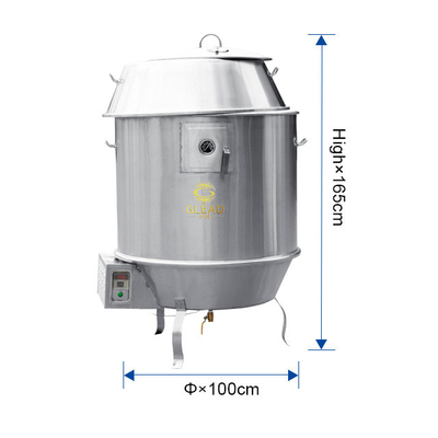 Mesin oven bebek panggang gas stainless steel karbon dengan daya 12KW