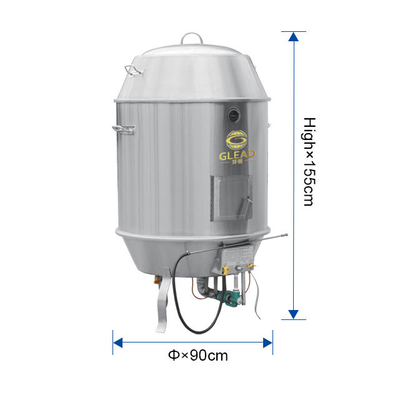 380V 12KW Rost Duck Furnace Mesin pengolahan makanan dengan tahan korosi baja tahan karat
