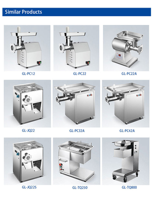 320kg/jam mesin penggiling daging stainless steel dengan 2200W motor tembaga turbin