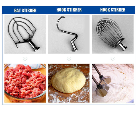 Mixer Kue Komersial Stabil Dengan Daya 0,35KW 7L Volume 0,5KG/H Kapasitas 14KG N.W
