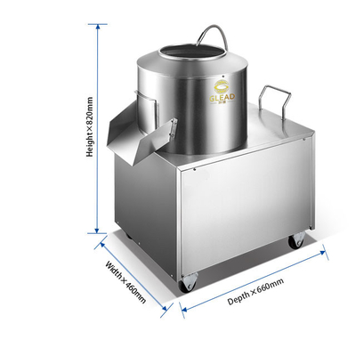 Aman Dan Saniter Stainless Steel Potato Slicer Dengan 150min/r Rotating Speed