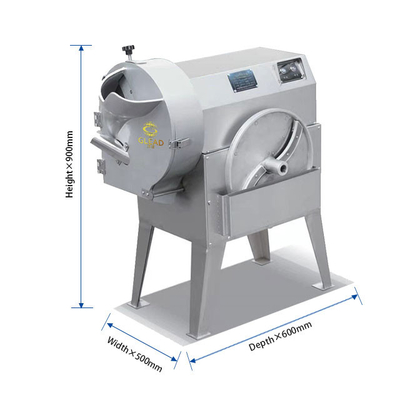 Kapasitas Peralatan memasak komersial 1000KG/H Mesin pemotong sayuran stainless steel 1.5kw Pasokan listrik