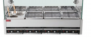 Stainless Steel Kanto Cooker 9KW 220V 50-60HZ Fungsi mendidih Empat / Enam / Delapan Kotak