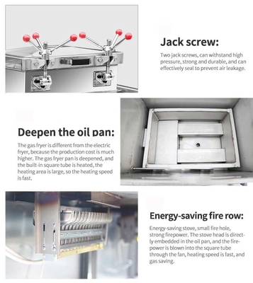 Efisiensi 30L Gas Komersial Peralatan Masak Dengan Dual Tujuan Panel Mekanis Untuk LGP/Gas konsumsi