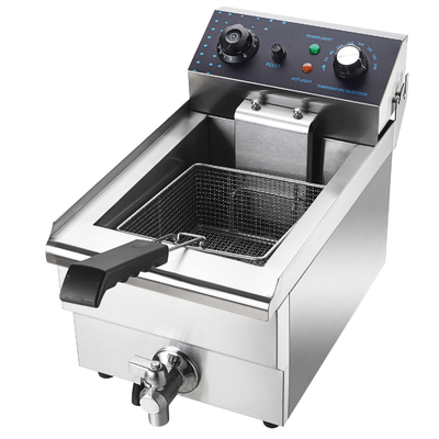 Peralatan Masakan Dapur Single-silinder Dengan Ukuran Kompak Dan Rentang Suhu 0-200C Fryer