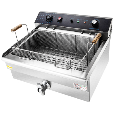 Peralatan Masakan Dapur Single-silinder Dengan Ukuran Kompak Dan Rentang Suhu 0-200C Fryer