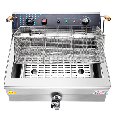 Kompak Double-screen Fryer Perlengkapan lini produksi makanan Untuk dapur kecil Fryer