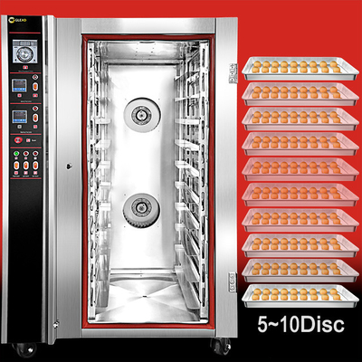 10 Tray Gas Oven Di Oven Baking Berskala Besar Untuk toko roti Convection Oven
