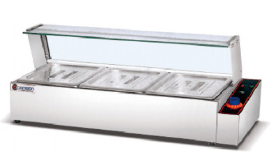Peralatan Masak Komersial Teknologi Lanjutan 1.5KW Electric Bain Marie Dengan 3-Tank