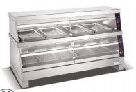 Pilihan Makanan yang Nyaman Dengan Showcase Pemanasan 800*480*635 Mm N.W 40Kg Showcase Pemanasan
