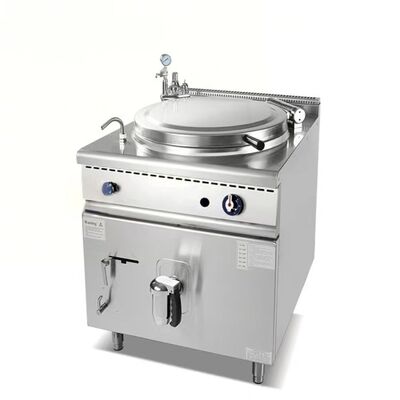 Panci Rebus Gas Berlapis Baja Tahan Karat Kapasitas 100L untuk Pemanasan Merata dalam Peralatan Memasak Komersial