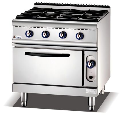 Kompor gas berdiri sendiri dengan daya 25,8KW dan badan stainless steel untuk pemanasan seragam