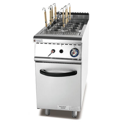 Stainless Steel Gas Pasta Cooker with 9KW Power and Uniform Heating for Commercial Kitchens