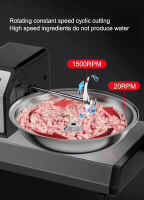 Commercial High Speed Meat Emulsify Bowl Cutter/meatball Sausage Stuffing Chopper Mixer/vegetable and Meat Bowl Cutting Machine