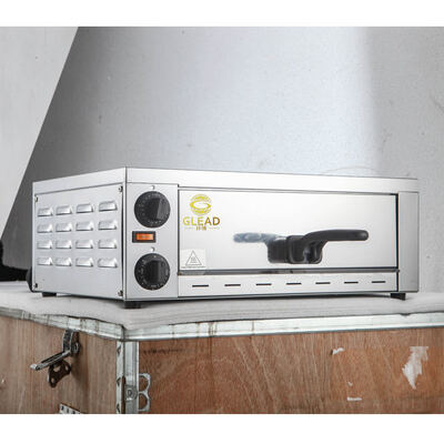 Komersial 12 Inci Control Steel Knob Tekanan Tekanan Tekanan Tekanan Satu Lapisan Electric Pizza Oven