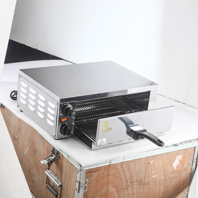 Komersial 12 Inci Control Steel Knob Tekanan Tekanan Tekanan Tekanan Satu Lapisan Electric Pizza Oven