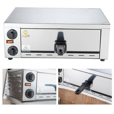 Komersial 12 Inci Control Steel Knob Tekanan Tekanan Tekanan Tekanan Satu Lapisan Electric Pizza Oven