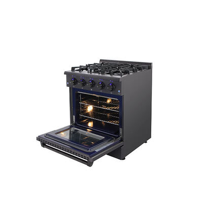 Rangkaian Kombo Listrik & Gas Oven Konveksi Stainless Steel 36 Inci untuk Penggunaan Rumah & RV