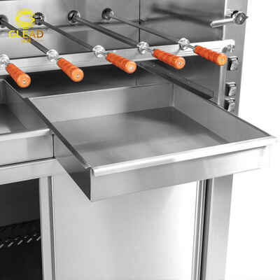 21 Skewers Stainless Steel Gas Brazilian BBQ Grill, Stable & Easy Operation Commercial Barbecue Machine
