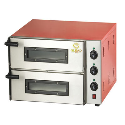 Komersial Double Deck Electric Pizza Oven, Multifungsi Countertop Baking Oven untuk Pizza, Roti & Kue Penggunaan Komersial Catering
