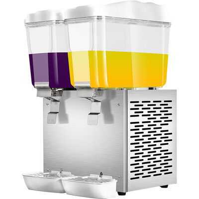2×12L Stainless Steel Cold Drink Dispenser Komersial Double Tank Mesin Jus Dingin